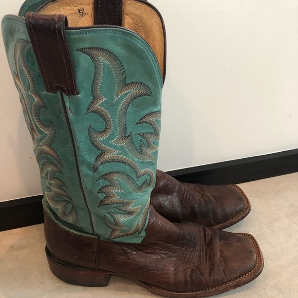 Justin square toe Cowboy Boots - Picture 2 of 3